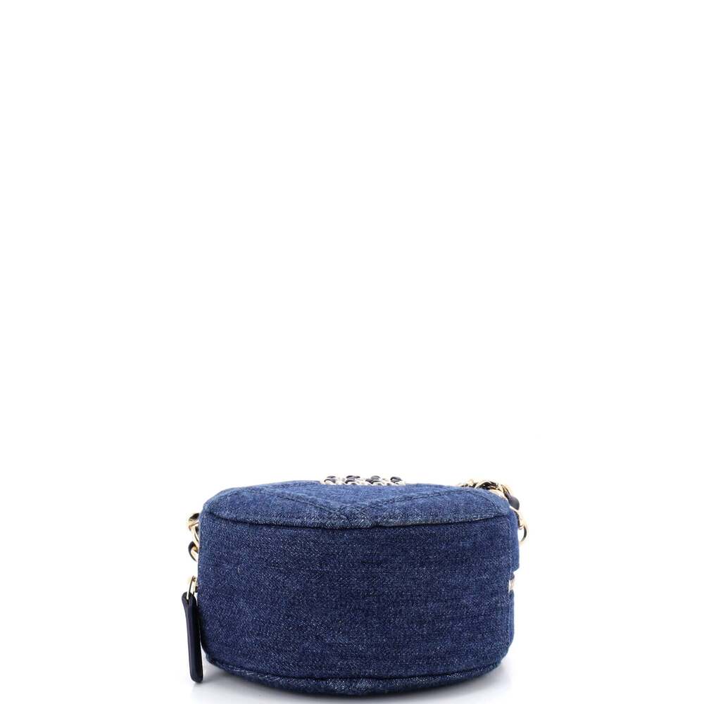 Chanel 19 Round Clutch With Chain #255346C26B - Picture 4 of 6